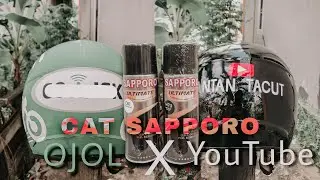 #TUTORIAL !! CAT HELM OJOL PAKAI PILOX SAPPORO, HASILNYA?? How to paint helmet in your home