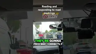 Reading & responding to road markings. Being aware of surroundings #driving #drivingtips