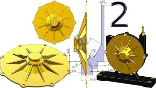 2-Project 51| Tesla Turbine 2 (Turbo Pump) |SolidWorks Tutorial: rear lid