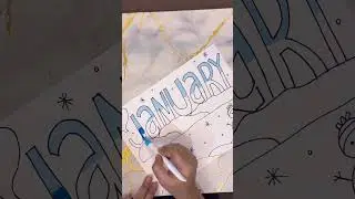 January bullet journal | Cute Drawing | #drawing #january #shorts
