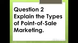 Learning point of sale marketing class 12 unit 3 session 3 Retail