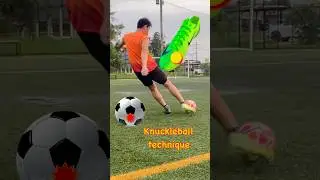 Best technique to kick knuckleball with MV16 boots #mercurial #football #skony7  #knuckleball