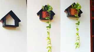 Wall wood shelves Decorations | wood shelves design | DIY | Modern Wall Design | money plant ideas