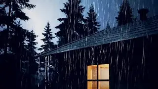 No Ads Heavy Rainstorm Sleep Aid – ASMR Rain and Thunder Ambience for Calm Night Relaxation