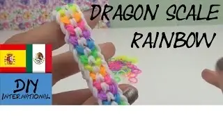 CÓMO HACER PULSERAS DE GOMITAS DRAGON SCALE - CON TENEDOR - TUTORIAL EN ESPAÑOL - DIY