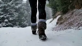 Footsteps on Snow ASMR | Crisp Winter Walking Sounds #asmr #snowsounds #winter #relax #ambient