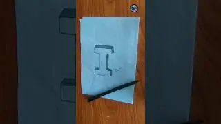 #3dart #howto #draw #3dletterdrawing 3D LETTER I