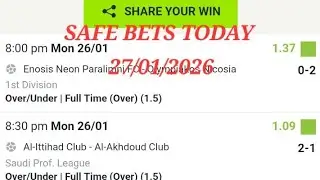 FOOTBALL PREDICTIONS TODAY 27/01/2026 SOCCER PREDICTIONS TODAY/ BETTING TIPS #footballpredictions z