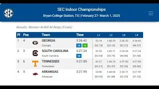 SEC Championship Female 4X400m Georgia