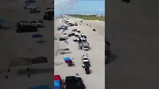 Drone footage of Port Aransas Beach in Texas