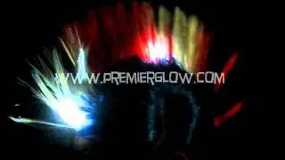 Red White Blue Light up Mohawk
