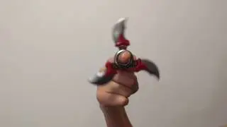 Black and Red Spinnable Shuriken - Spinnables.com