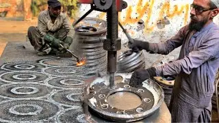 How to Manufacturing Truck Tire Wheel New Rim || como Heavy Duty Truck pneu Wheel Rim Plate