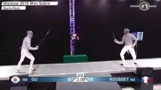 FE M S Individual Warsaw WC 2016 T08 04 yellow ROUSSET FRA vs GU KOR
