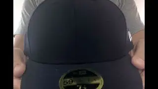New Era 'LOW-CROWN 59FIFTY-BLANK' Dark Navy Fitted Hat