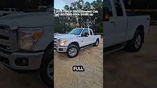 🔥 2016 Ford F-350 Lariat 🔥 🚛 Extended Cab | 4x4 | Turbo Di&eacute;sel ⚪ Color blanco 📊 111,596 millas