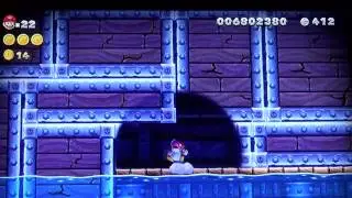how to get the secret level in sparkling waters in New Super Mario Bros U