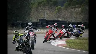 Stock Extreme Track team training at Mora d&acute;Ebre circuit. Supermotard.