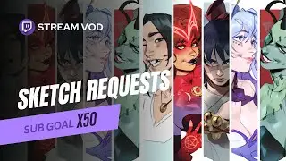 [VOD] Sub Goal Sketch Requests! Halloween Sevika cosplay 🎃