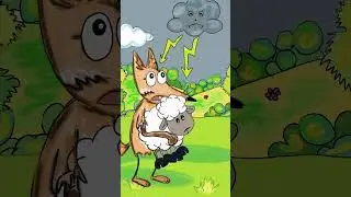 Escape FOX from a clearing with a sheep #fox #comedy #cartoon #kids #animation