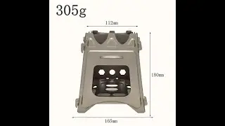 Ultralight Folding Titanium Wood Stove Large with Alcohol Tray Furnace Burner