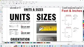 Coreldraw Course Lec # 11 of 13 Urdu Hindi Unit Size Page Orientation Feet Inch Milimeter Centimeter