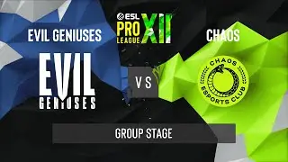 CS:GO - Evil Geniuses vs. Chaos [Nuke] Map 1 - ESL Pro League Season 12 - Group Stage - NA