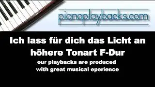 Ich lass fuer dich das Licht an (Revolverheld Cover) Playback Instrumental Demo hohe Tonart F-Dur