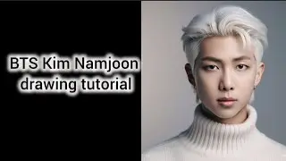 BTS drawing step by step -bts rm drawing tutorial #art #drawing#kimnamjoon#bts#btsdrawing#viral#kpop