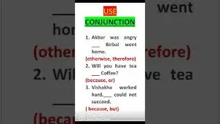 USE CONJUNCTION #ENGLISH #GRAMMAR