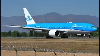 KLM Boeing 777-206ER (PH-BQB) takeoff at Santiago de Chile Airport (SCL/SCEL)