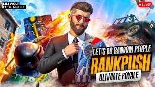 PUSHING LEGEND ON RANDOM's ACCOUNT FOR FREE | ULTIMATE ROYALE mmWOLF LIVE | PUSHING RANK WITH RANDOM