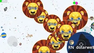 The lion invasion was something else entirely! (AGAR.IO MOBILE)