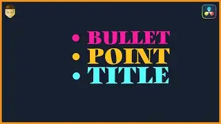 Make Modern Bullet List Title DaVinci Resolve