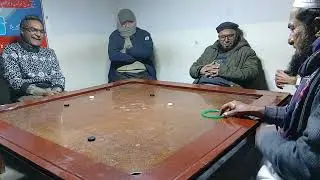 Carrom Board Game. Javed VS Guest &mdash; Single Match, Thrilling One Sided Win, Part 3