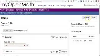 Assessment Core Settings