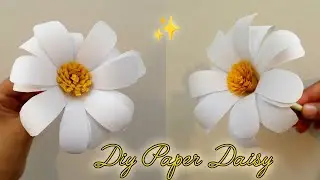 DIY Easy Paper Daisy Flower Making Tutorial | Quick Handmade Flowers For Decorating Ideas #diy 