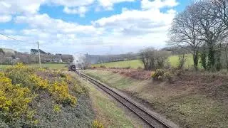 T3 Class 563 arriving at Harmans Cross March 2025