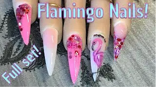 Flamingo Nails | Full Set | Acrylic Nails | Nail Sugar