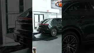 Oak Green Porsche Macan EV = Pure Luxury | Would You Drive This Green Porsche? 🌿#carshorts  #evcars