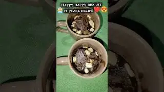Happy happy biscuit cupcake🧁 recipe❤happyhappybiscuitcake, #biscuitcake, #nobakecake
