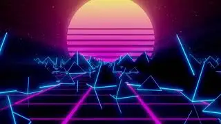 ► FREE Video Background Loop Footage | 2K 1440p60 | Retrowave - Synthwave 80's Pyramids #0513 ◄