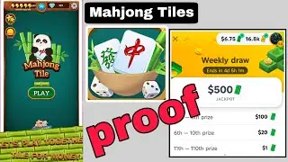 Mahjong Tiles Payment proof | Top 5 PayPal earning Cash | Mahjong Tiles game |How to earn money Free