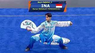 Rainer Reinaldy Ferdiansyah 🇮🇩 🥈8.85 score (Taijishan A) 11th Junior Asian Wushu Championship 2023