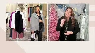 Denim & Co. Cashmere Blend Shawl Collar Tunic Cardigan on QVC