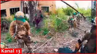 A movie-like battle scene of Ukrainian 