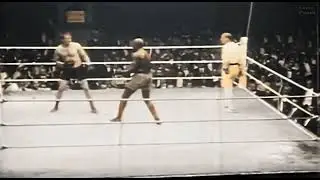 Jack Johnson vs Frank Moran - Short Hand Colorized Highlights