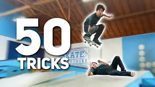 50 SKATE TRICKS ON THE PYRAMID!