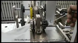 Folded mask production line chain position adjustment