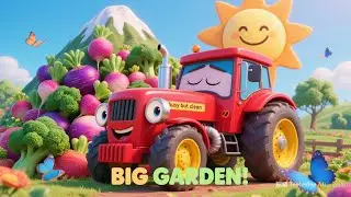 The Giant Garden Tractor Song 🚜 Plowing Giant Vegetables! 🥕 Kids Farm Songs & Big Machines 2025